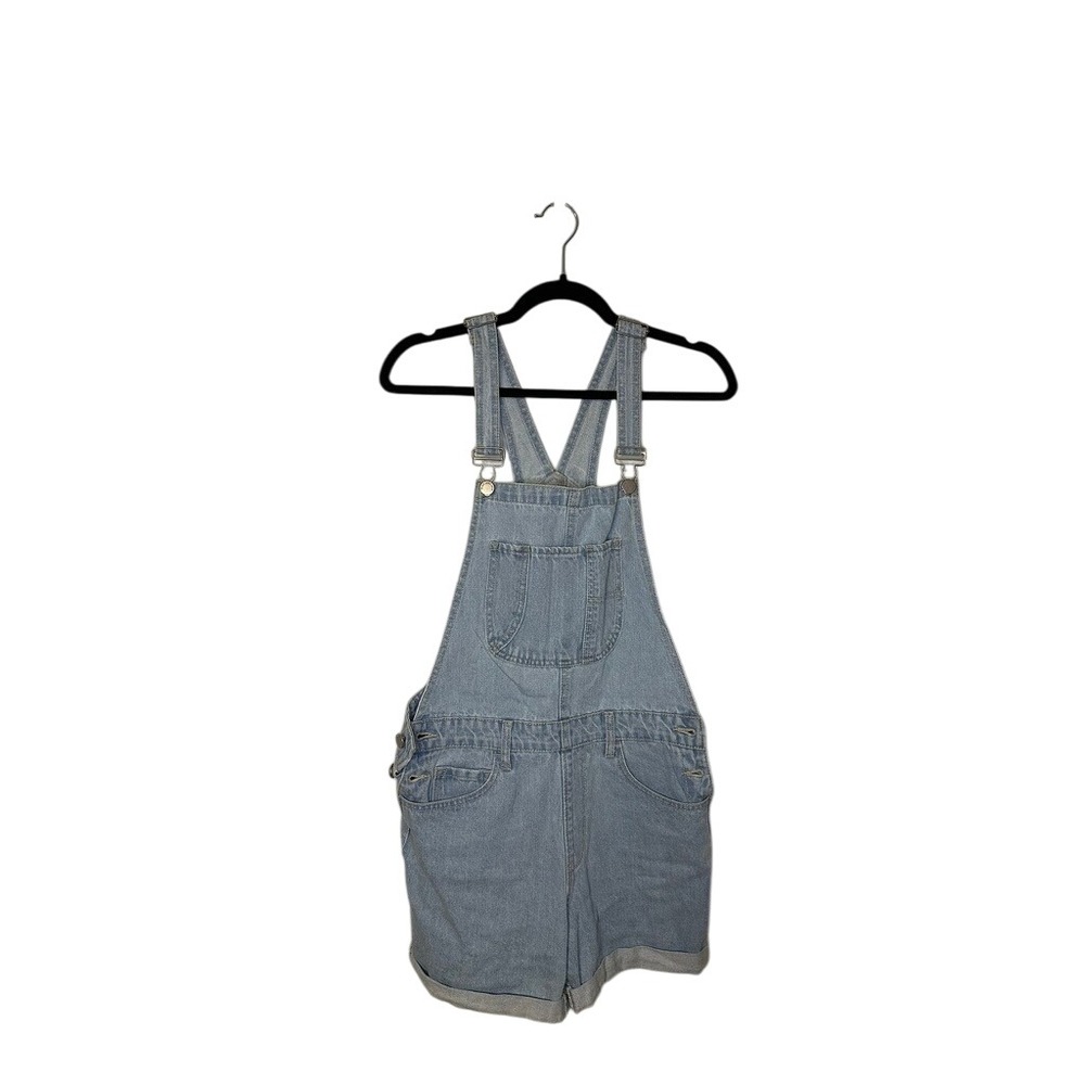 Black Label by C'est Toi Denim Overalls Shorts Medium‎ Y2K Casual Streetwear